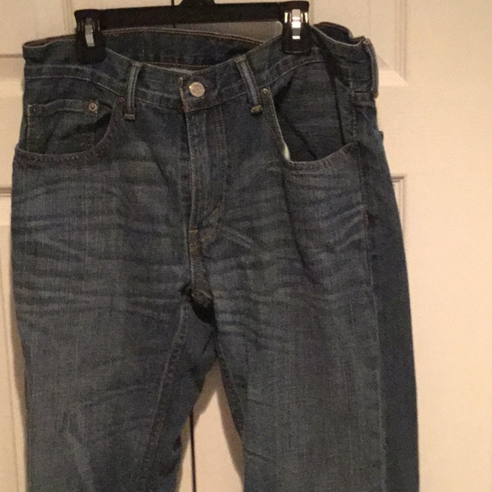 Levi 559 blue jeans.